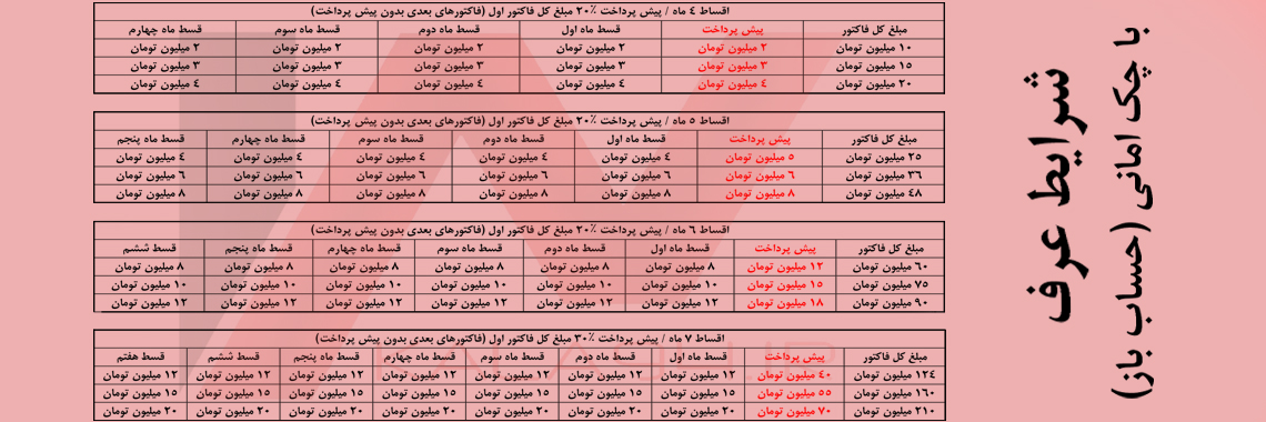 شروع همکاری عرف